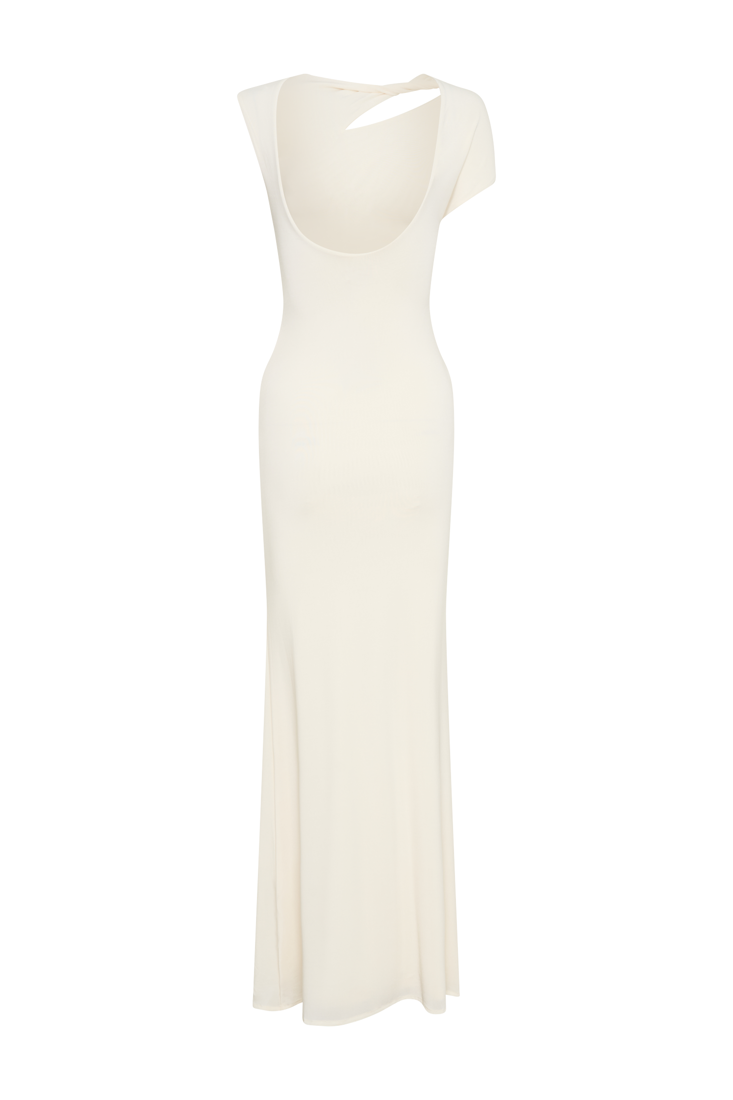 Kaida Slinky Maxi Dress With Hardware - Ivory