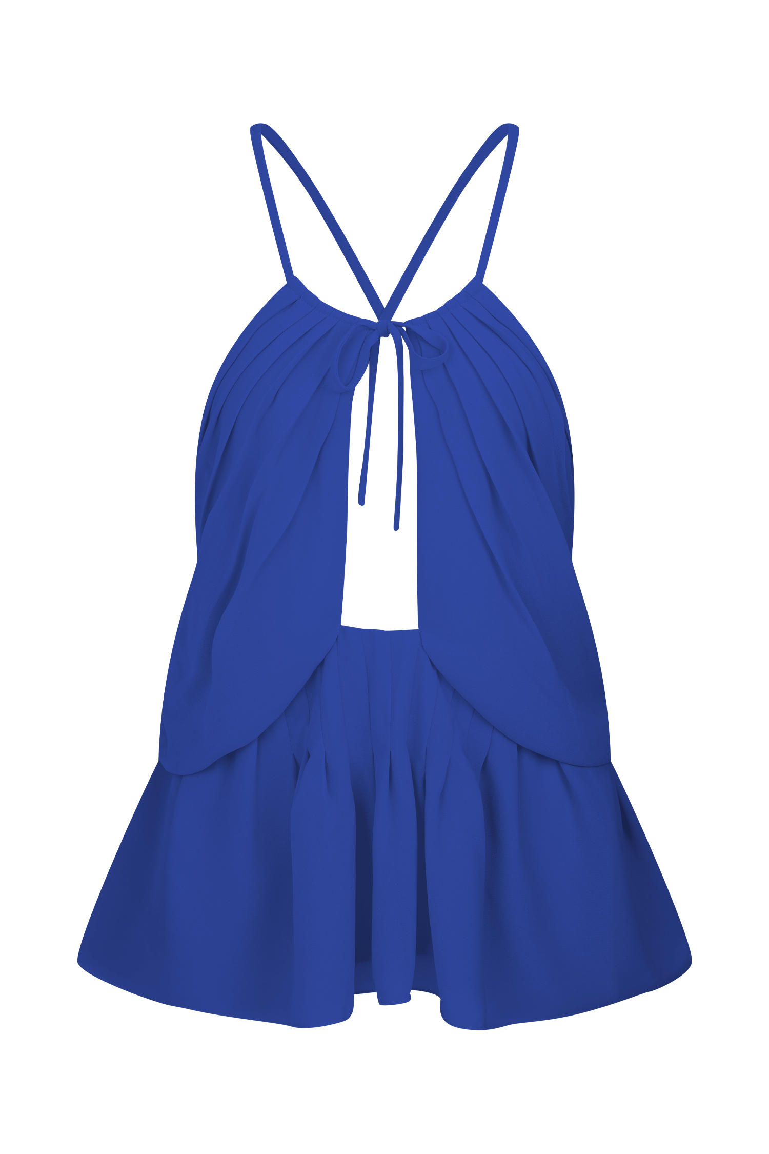 Korra Chiffon Halter Top - Cobalt Blue