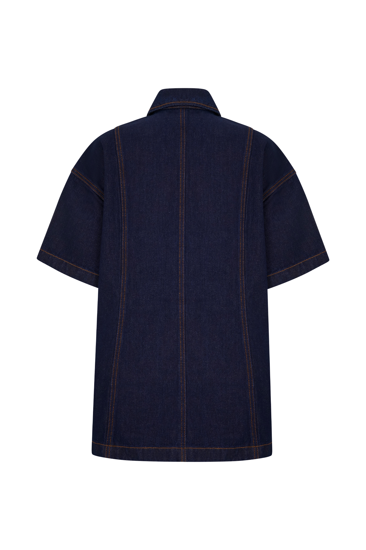 Maya Oversized Denim Shirt - Indigo Blue