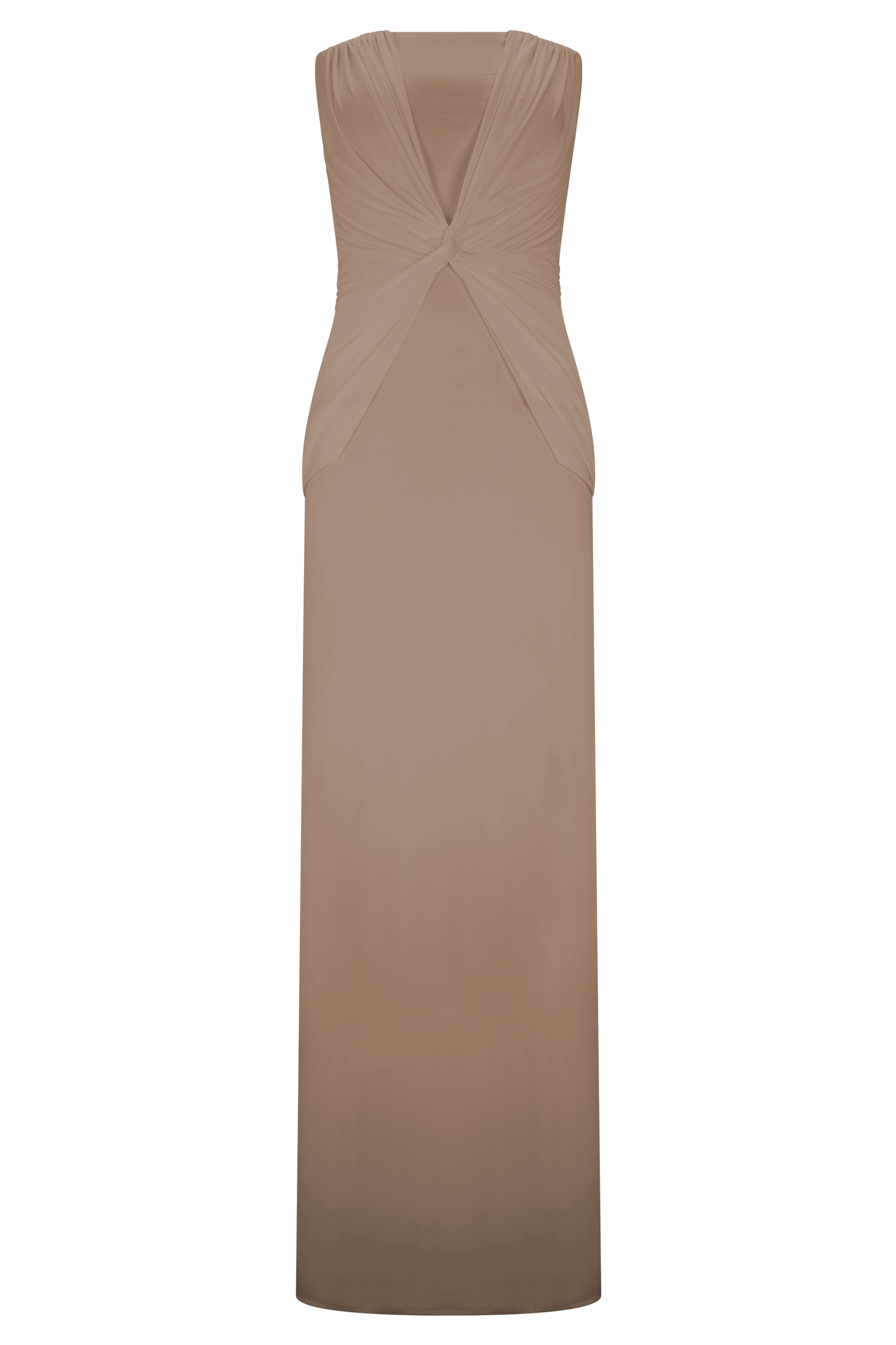 Mirren Strapless Slinky Maxi Dress - Bronze