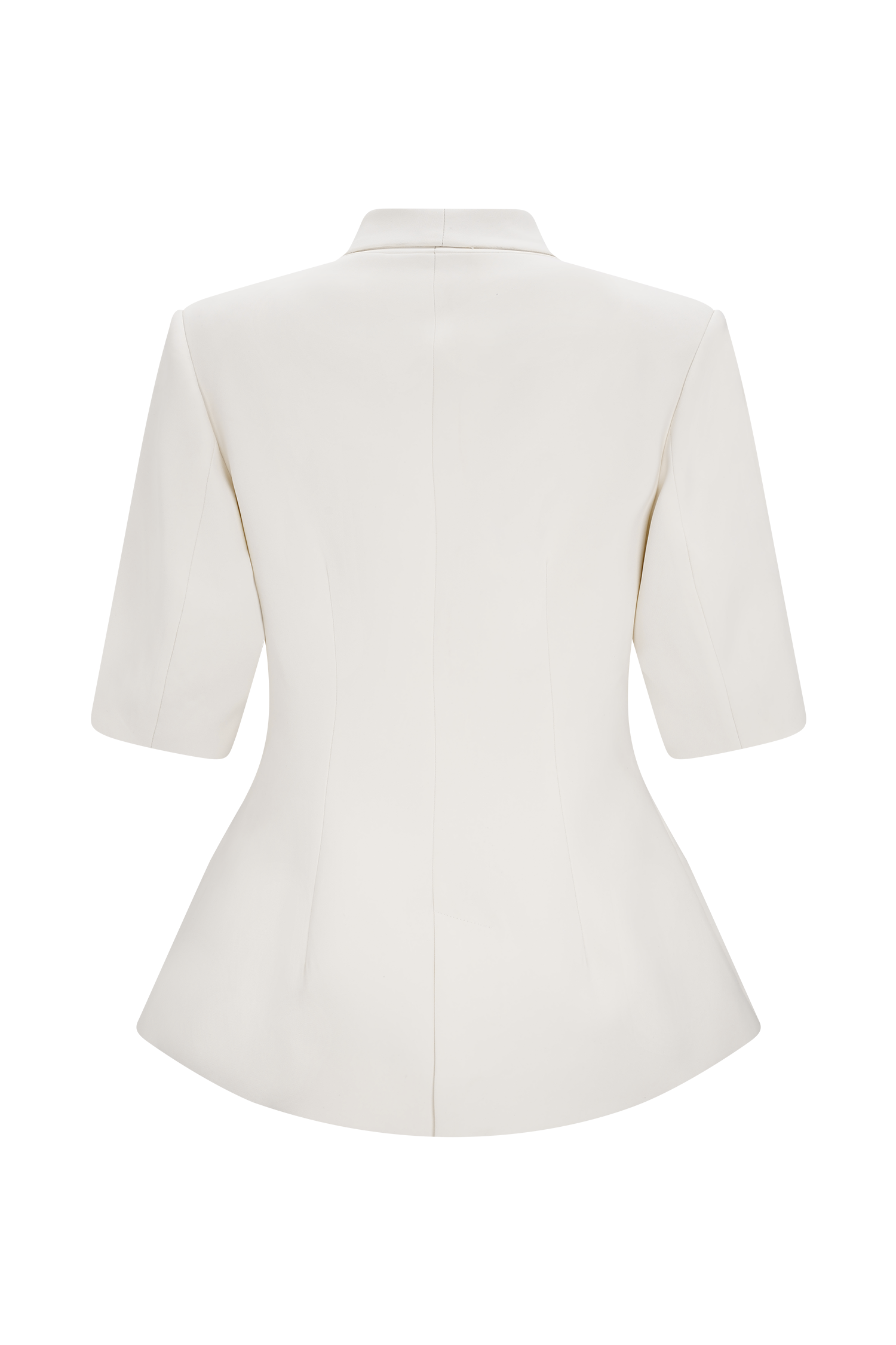 Opal Puff Sleeve Suiting Top - Ivory
