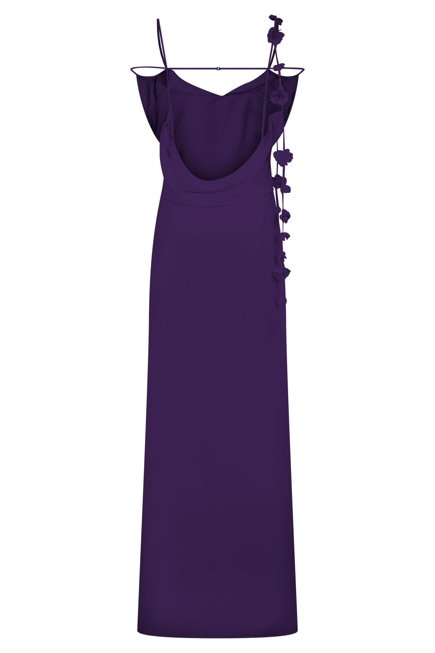 Rosalie Floral Chiffon Maxi Dress - Purple