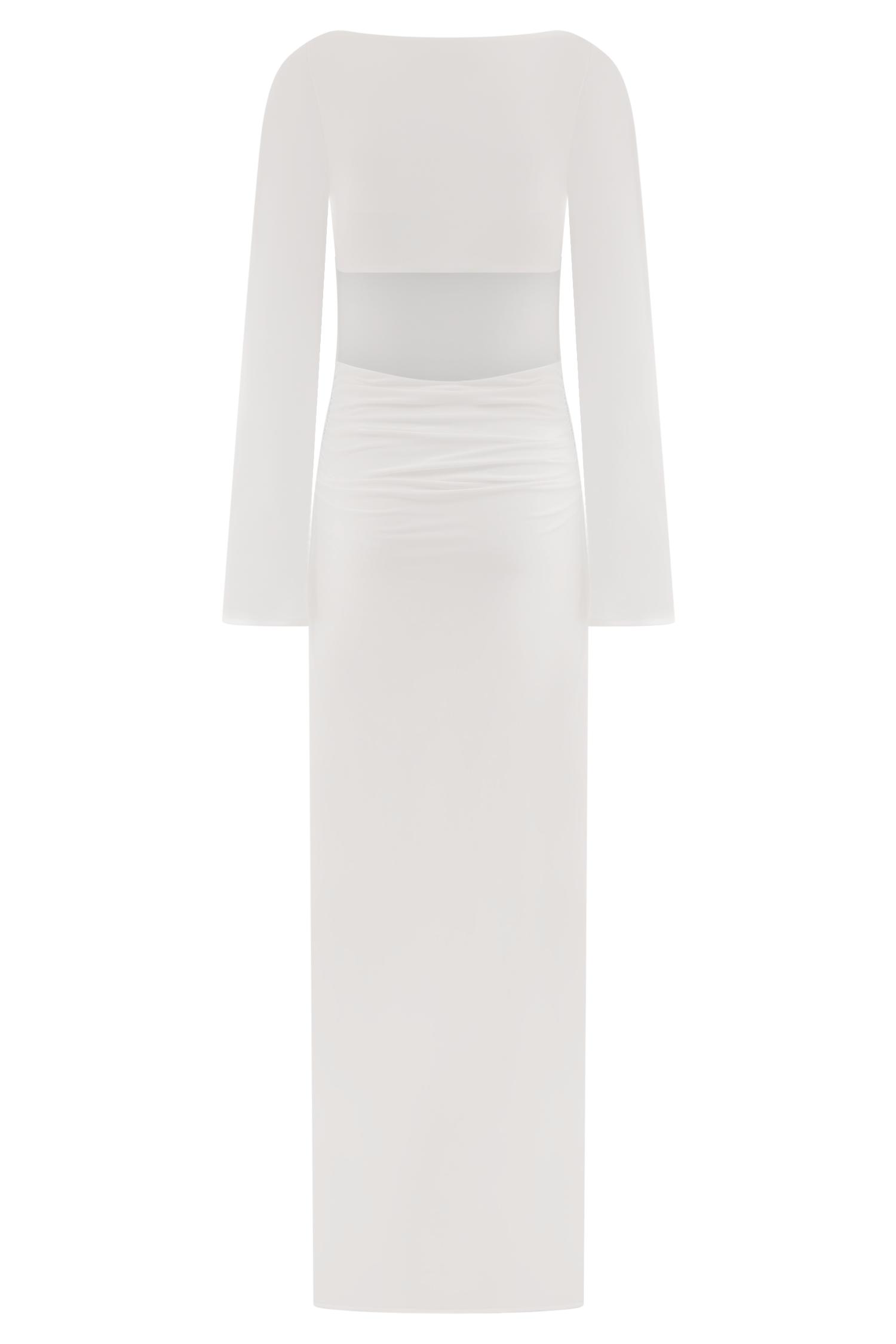 Vienna Slinky Cut Out Maxi Dress - White