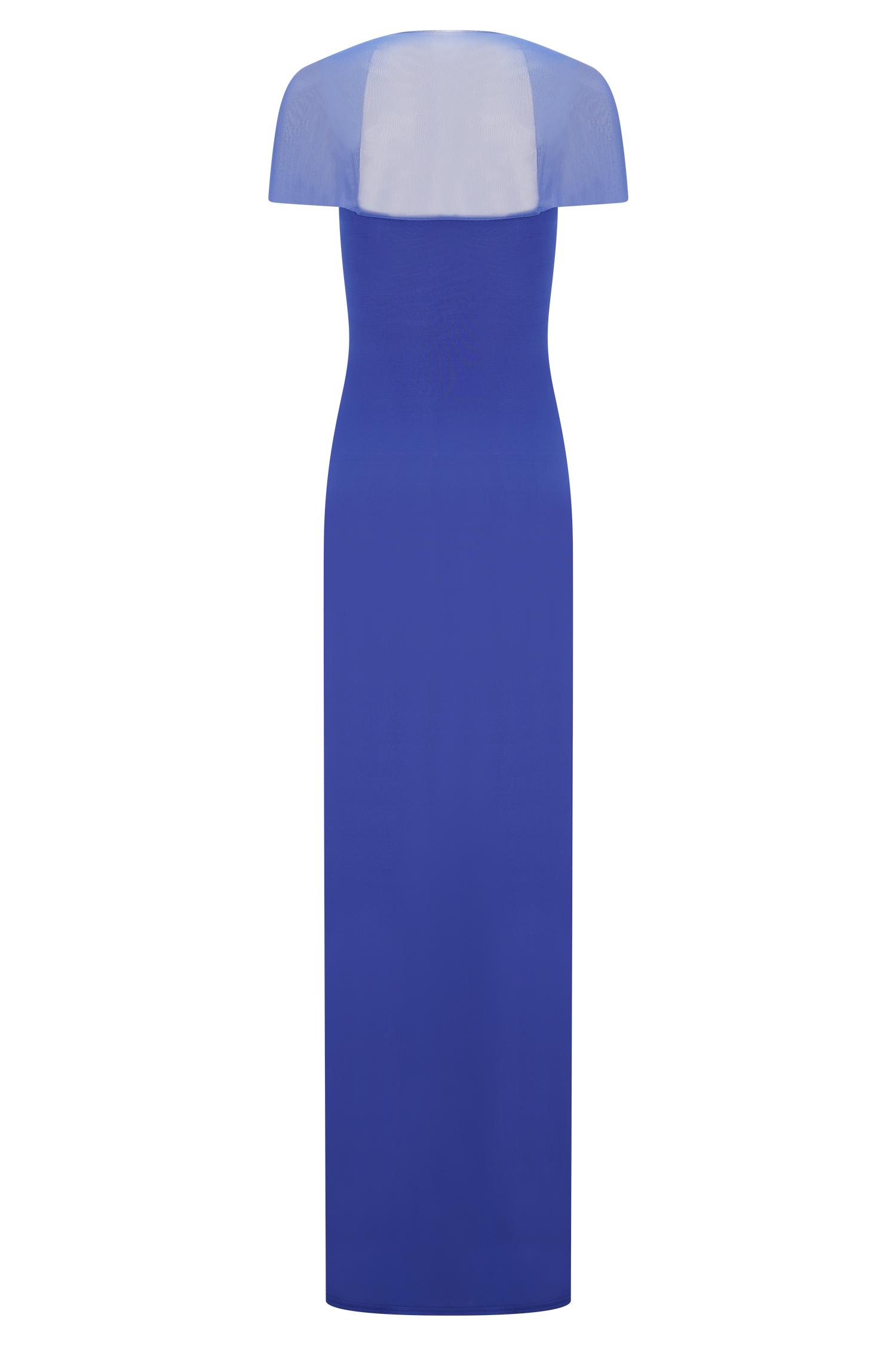 Wyatt Slinky And Mesh Maxi Dress - Cobalt Blue
