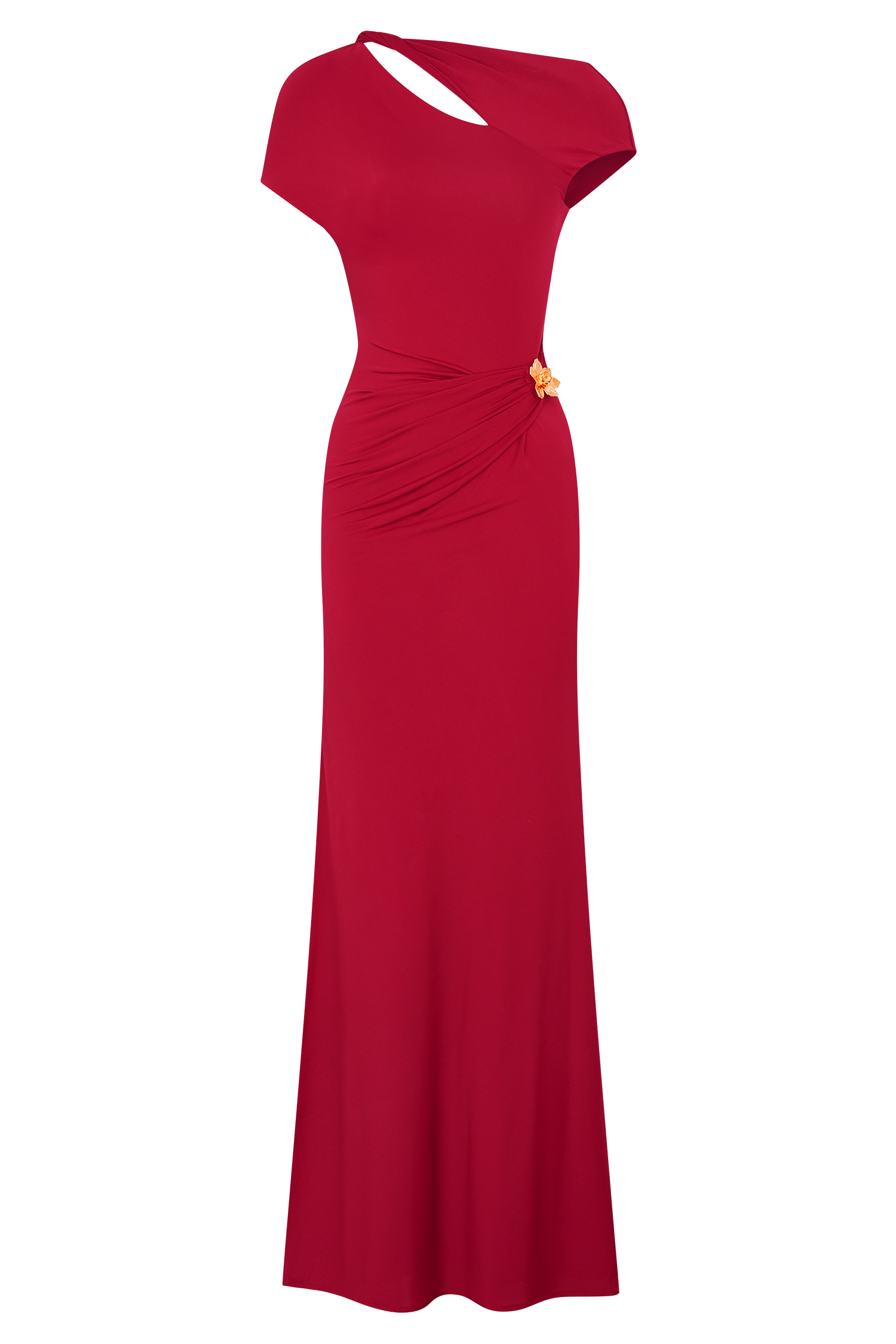 Kaida Slinky Maxi Dress With Hardware - Fuchsia Pink